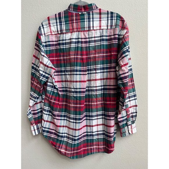 Tommy Hilfiger M plaid button down long sleeve Red Green Blue white pocket SUPER - Picture 4 of 6